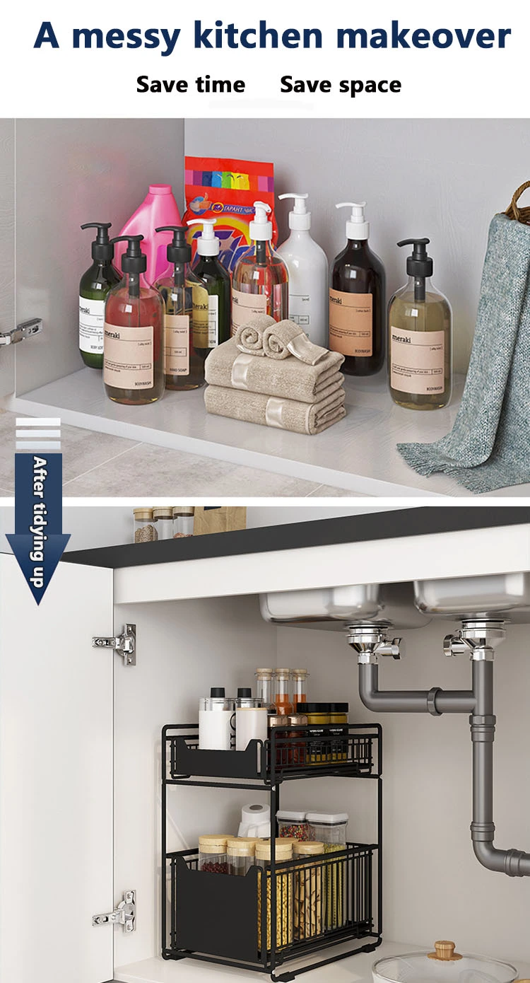 Dual Tier Multifunctional Kitchen Organizer Dual Tier Multifunctional Kitchen Organizer